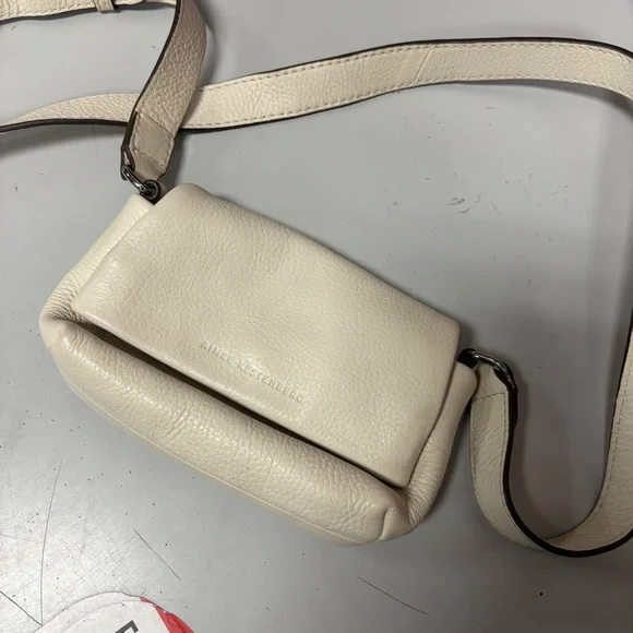 Aimee Kestenberg Broadway Mini White Leather Crossbody Bag - Picture 1 of 4